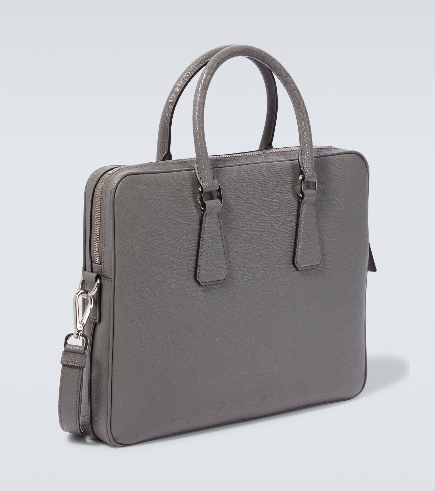 Saffiano leather briefcase - 5