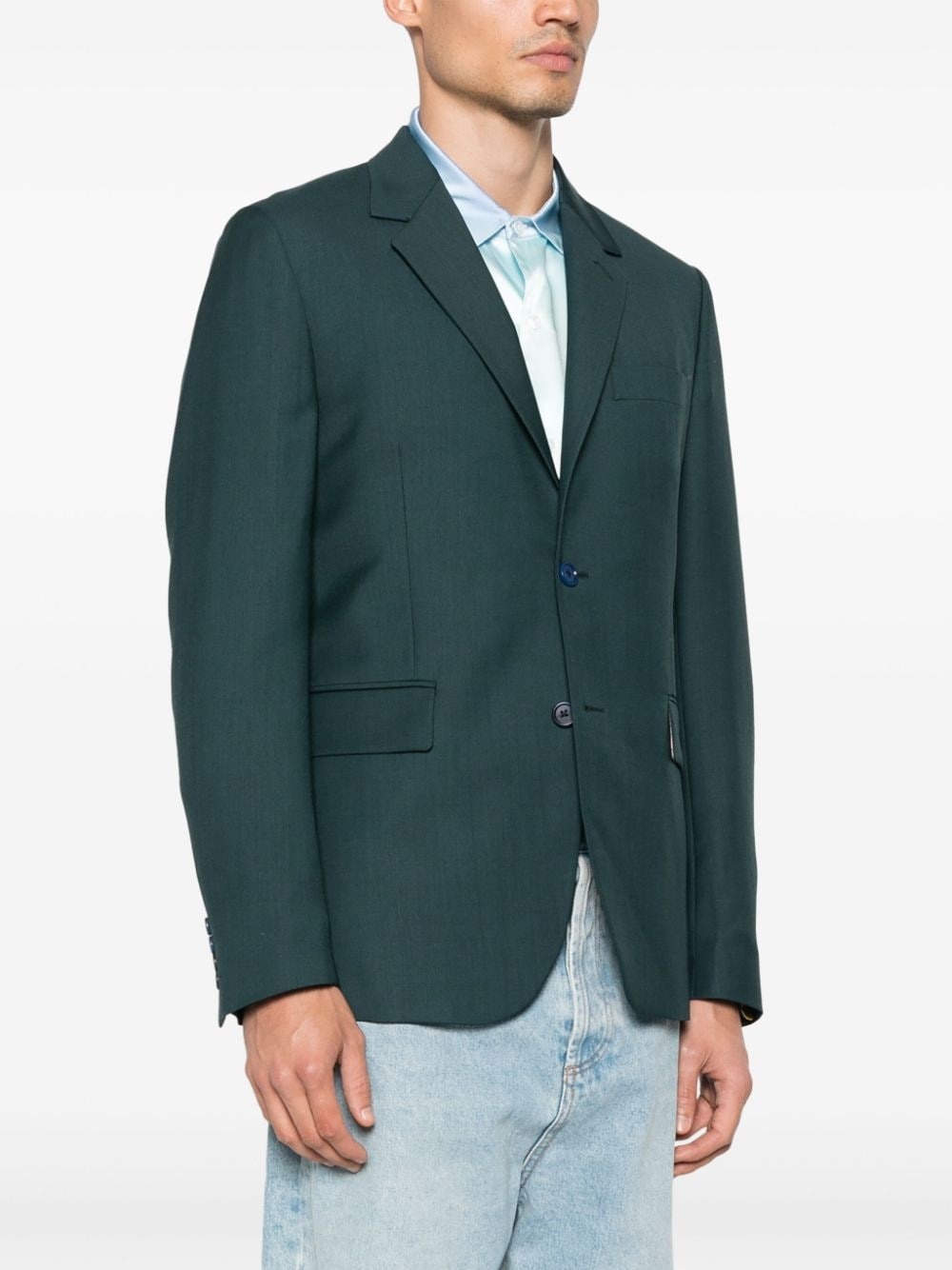 single-breasted wool blazer - 3