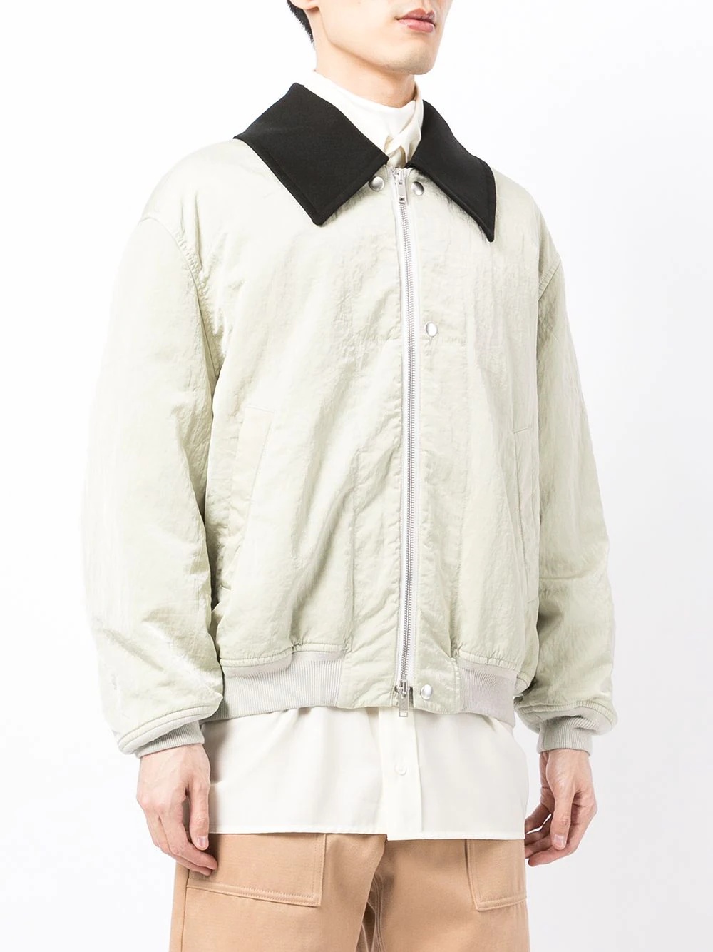 detachable-collar bomber jacket - 3