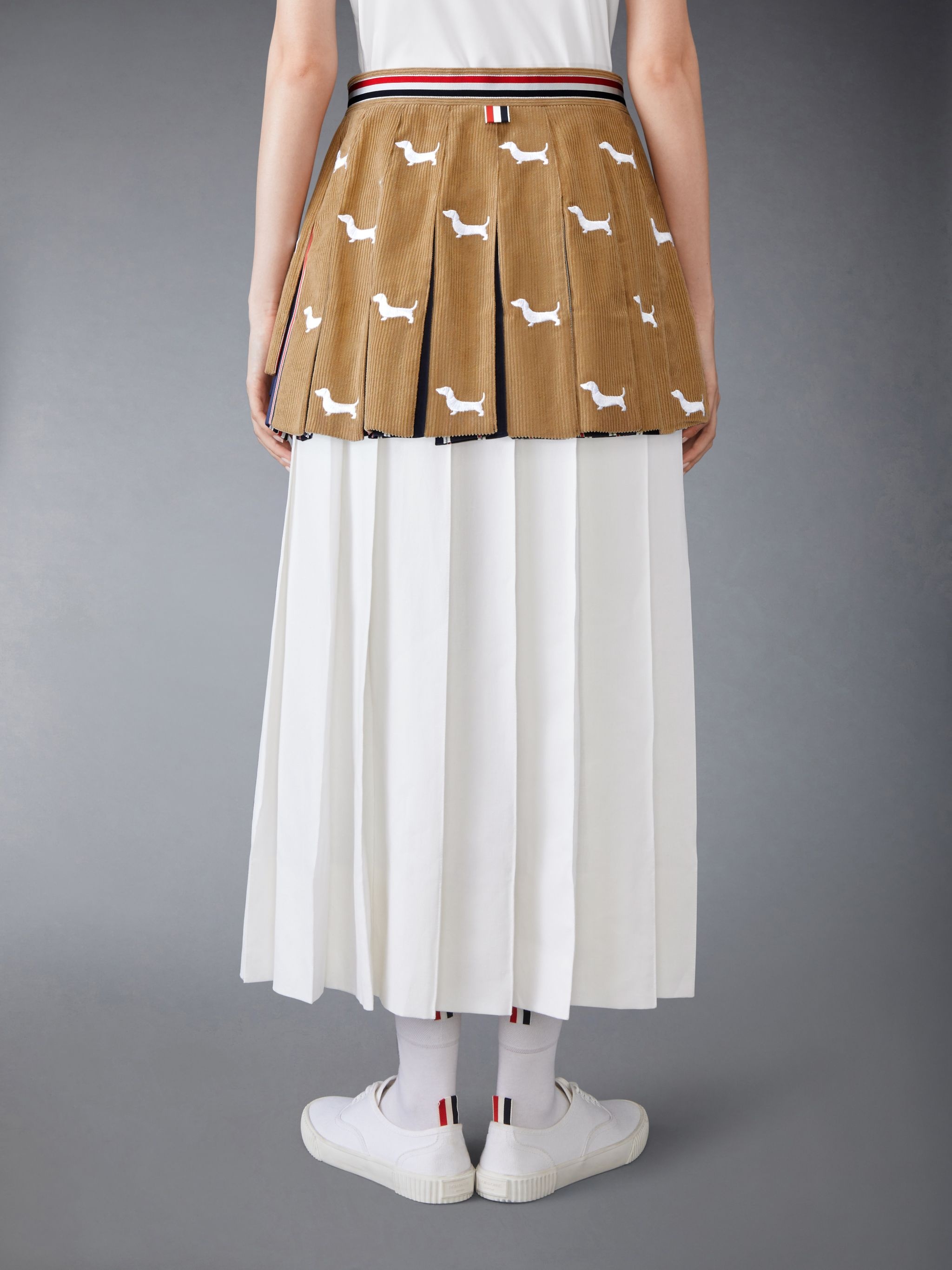 CORDUROY MINI PLEATED HECTOR SKIRT - 3
