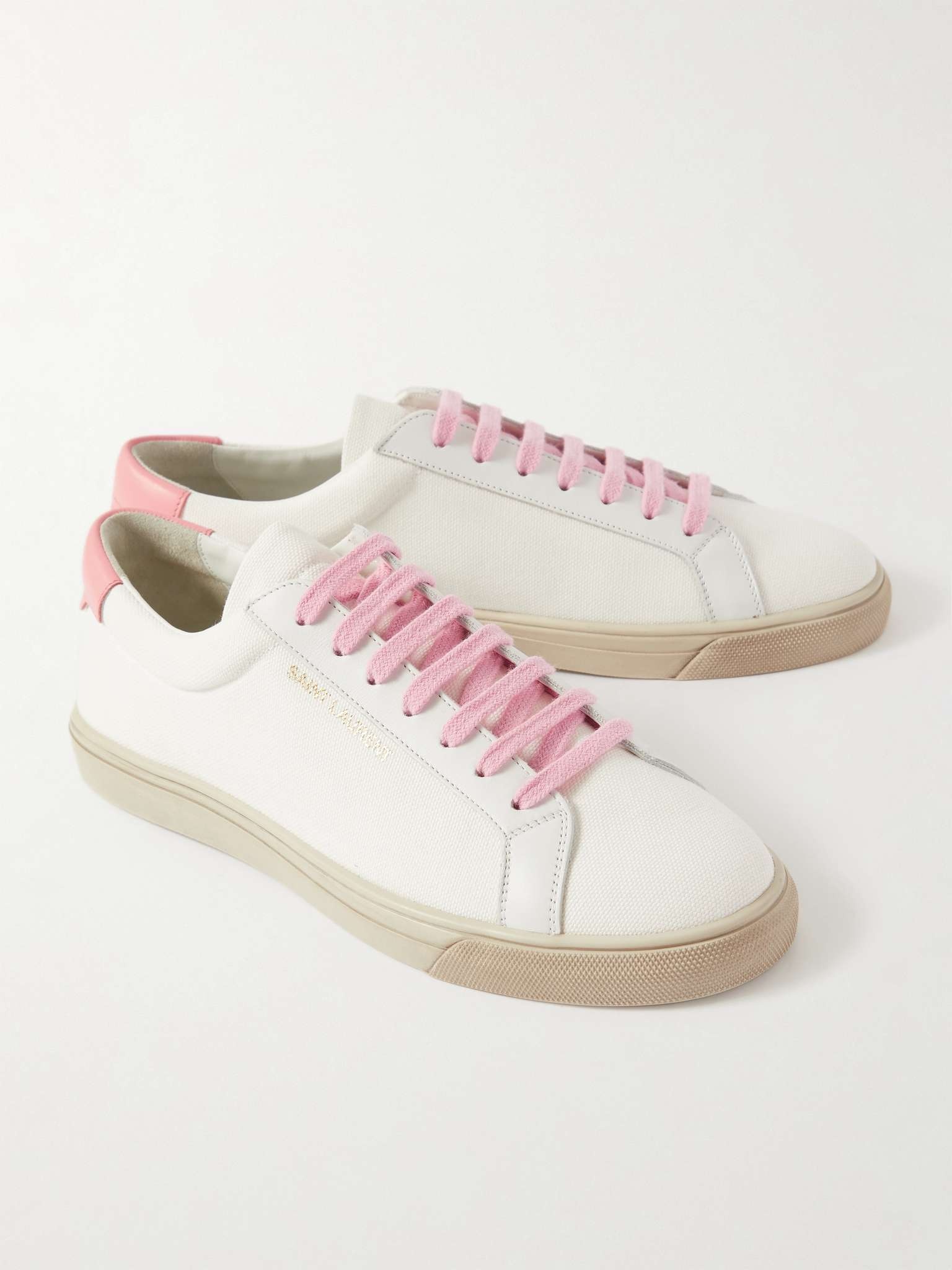 Andy Leather-Trimmed Logo-Print Canvas Sneakers - 4