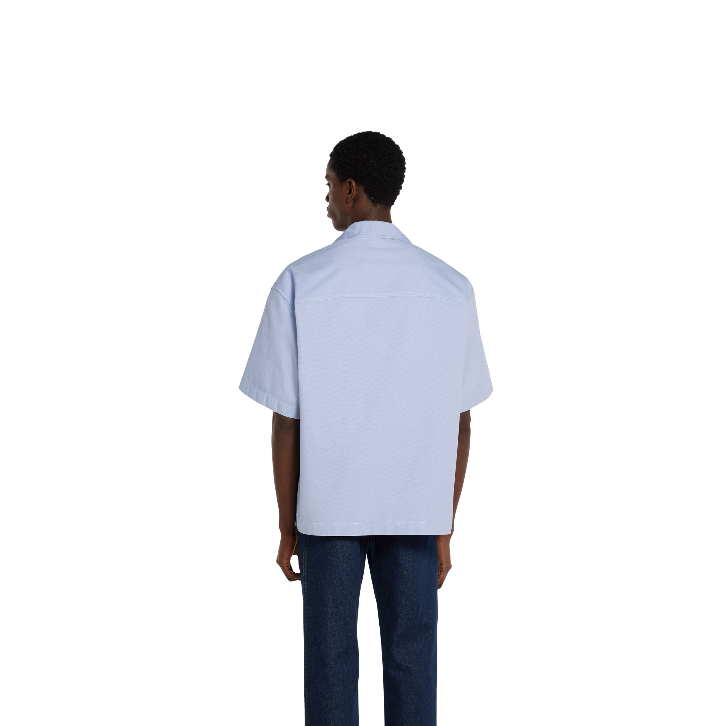 Oxford cotton shirt with embossed label - 4