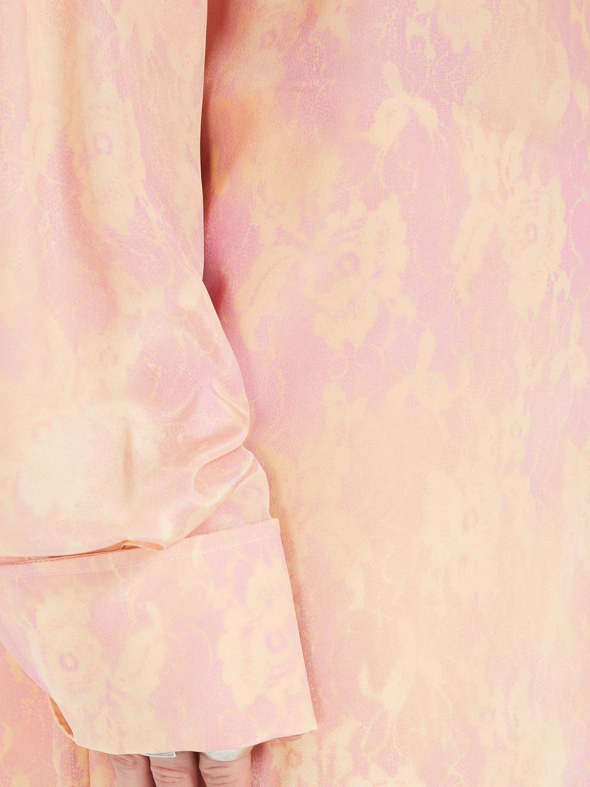 PERLE Oversized lace-print silk tunic - 5