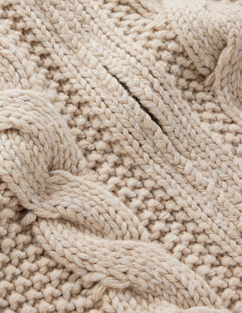 Chunky Marled Cardigan-Oatmeal 1