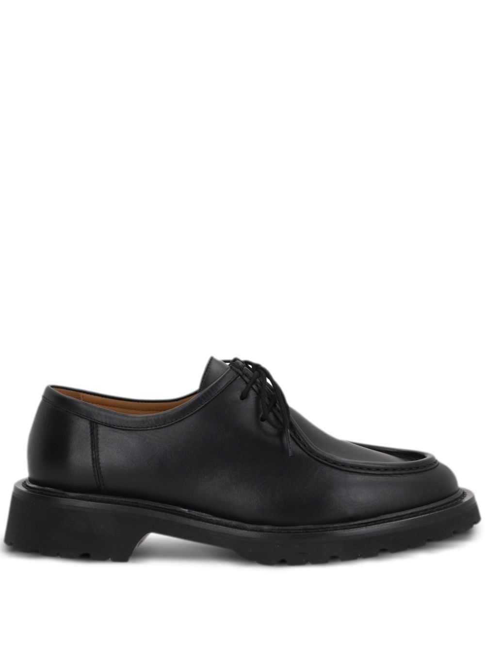 smooth leather lace-up shoes - 1