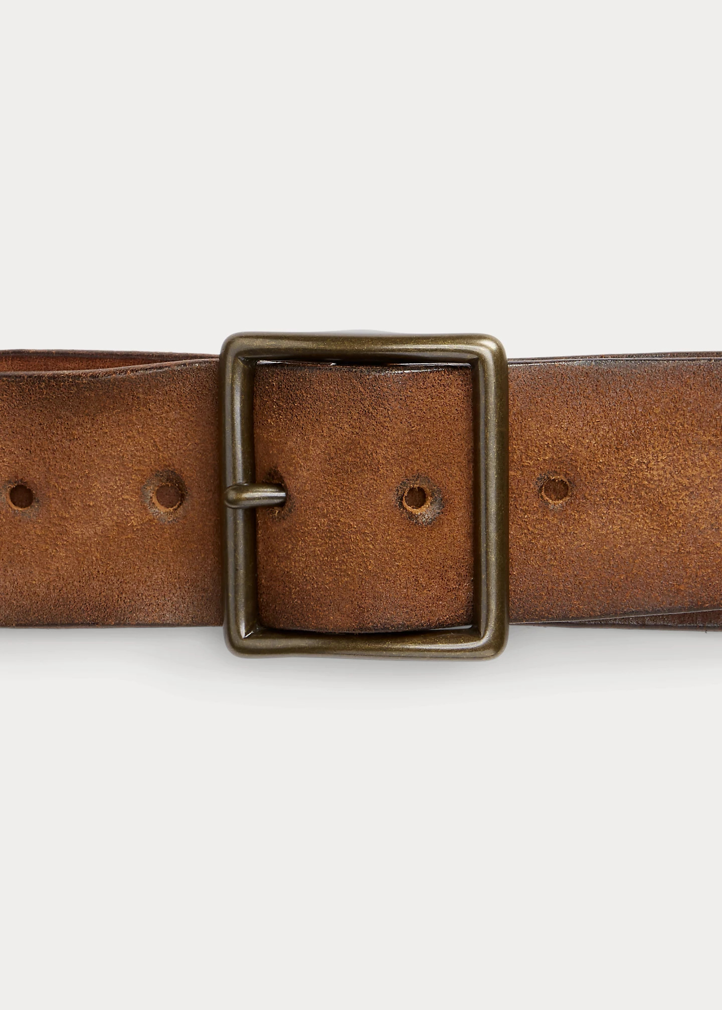 Studded Roughout Leather Belt - 4