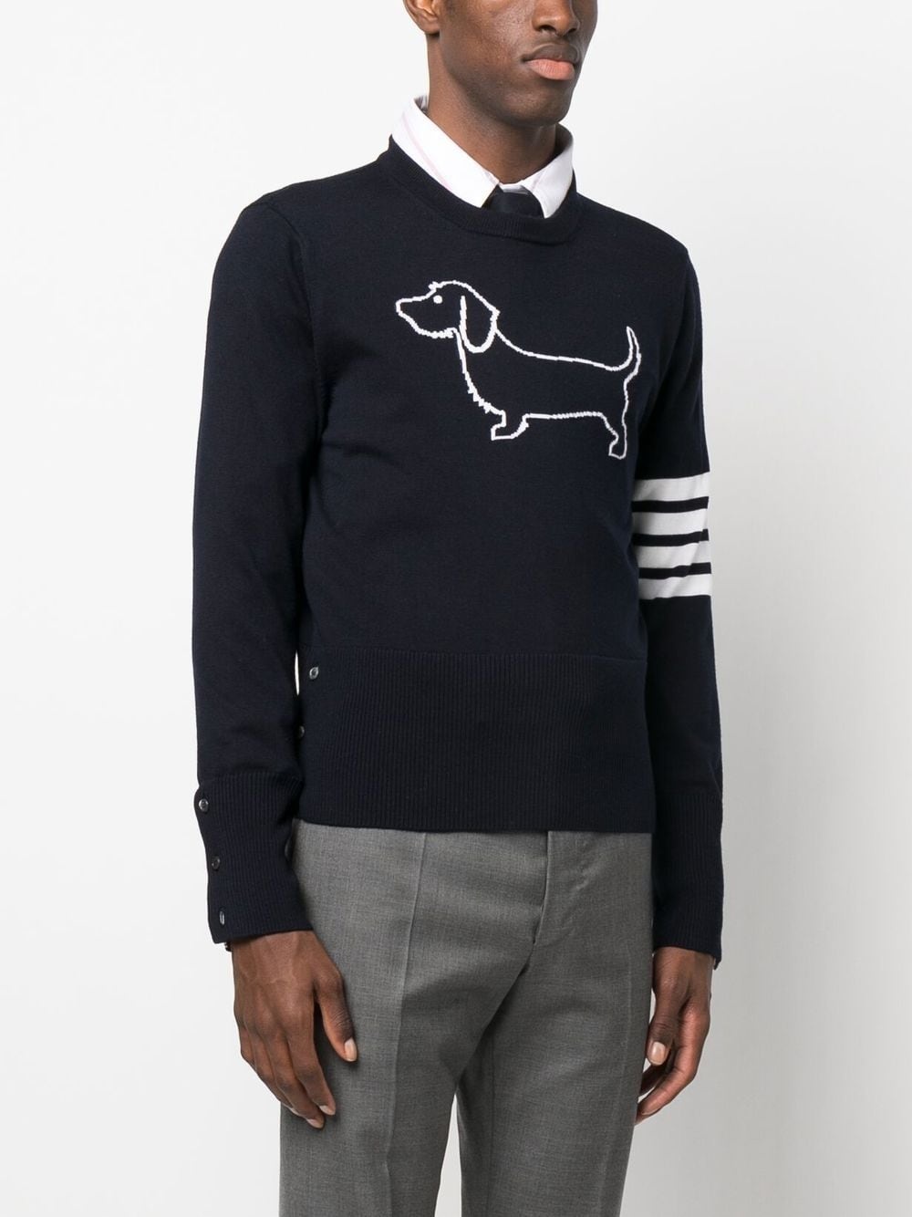 4-Bar stripe wool jumper - 3
