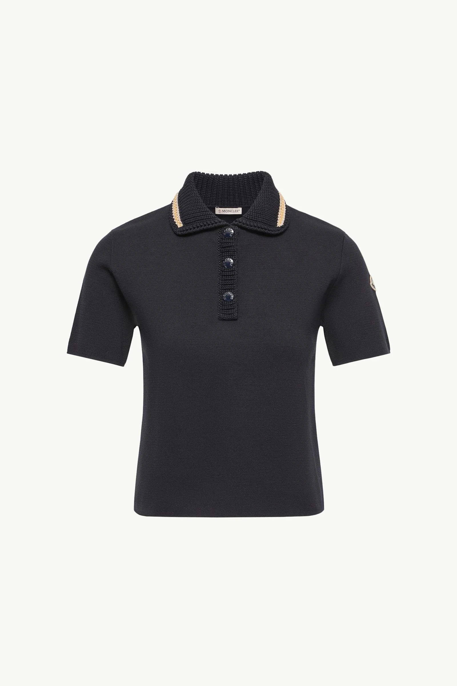 Cotton Knit Polo Shirt - 1