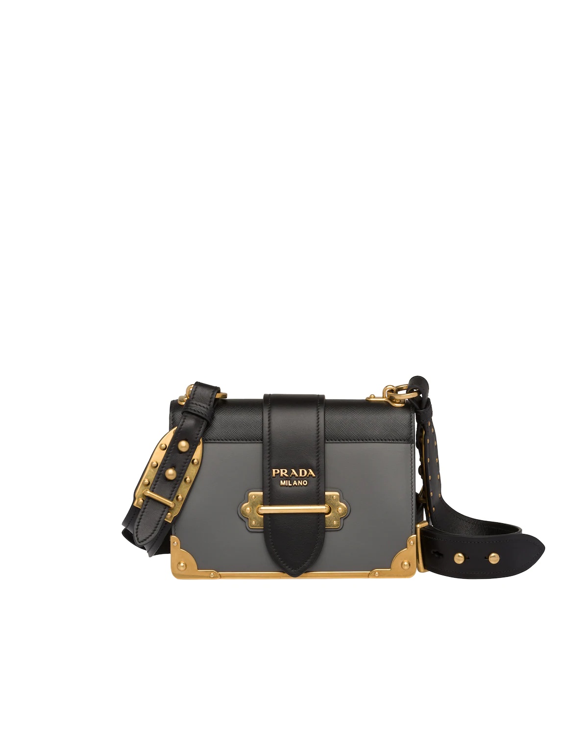 Leather Prada Cahier Bag - 1