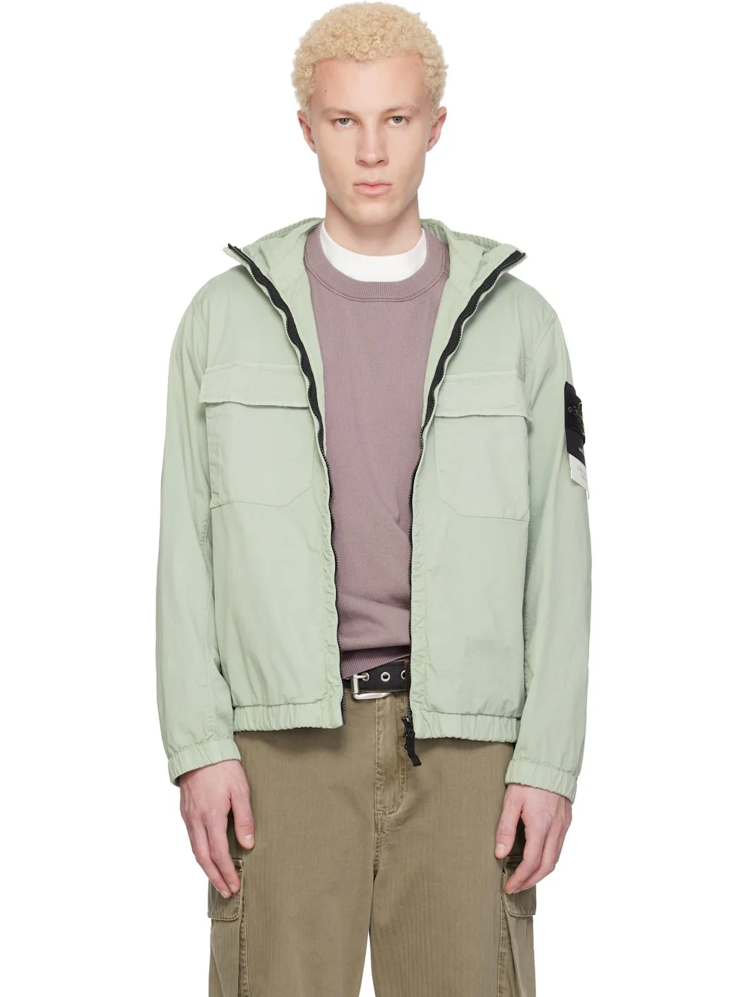 Green 4100077 Stretch Organic Cotton Twill Jacket - 1