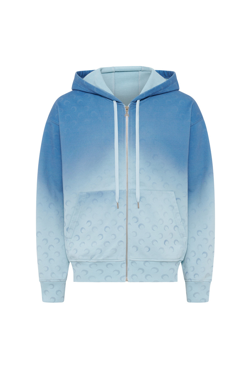 Moon Faded Fleece Zipped Hoodie 1