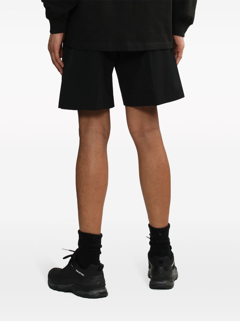 pleated wool-gabardine shorts - 4