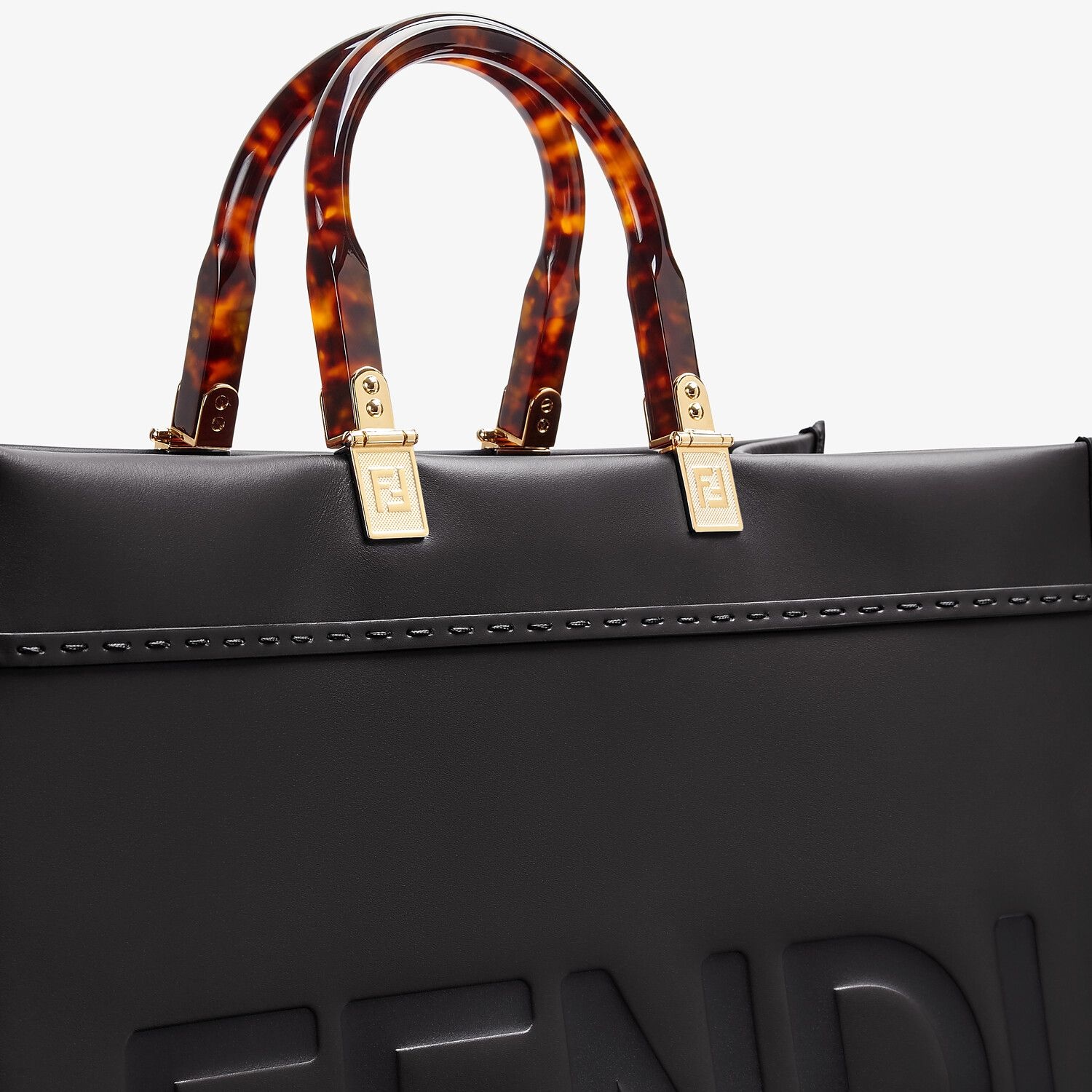 Black leather shopper - 5