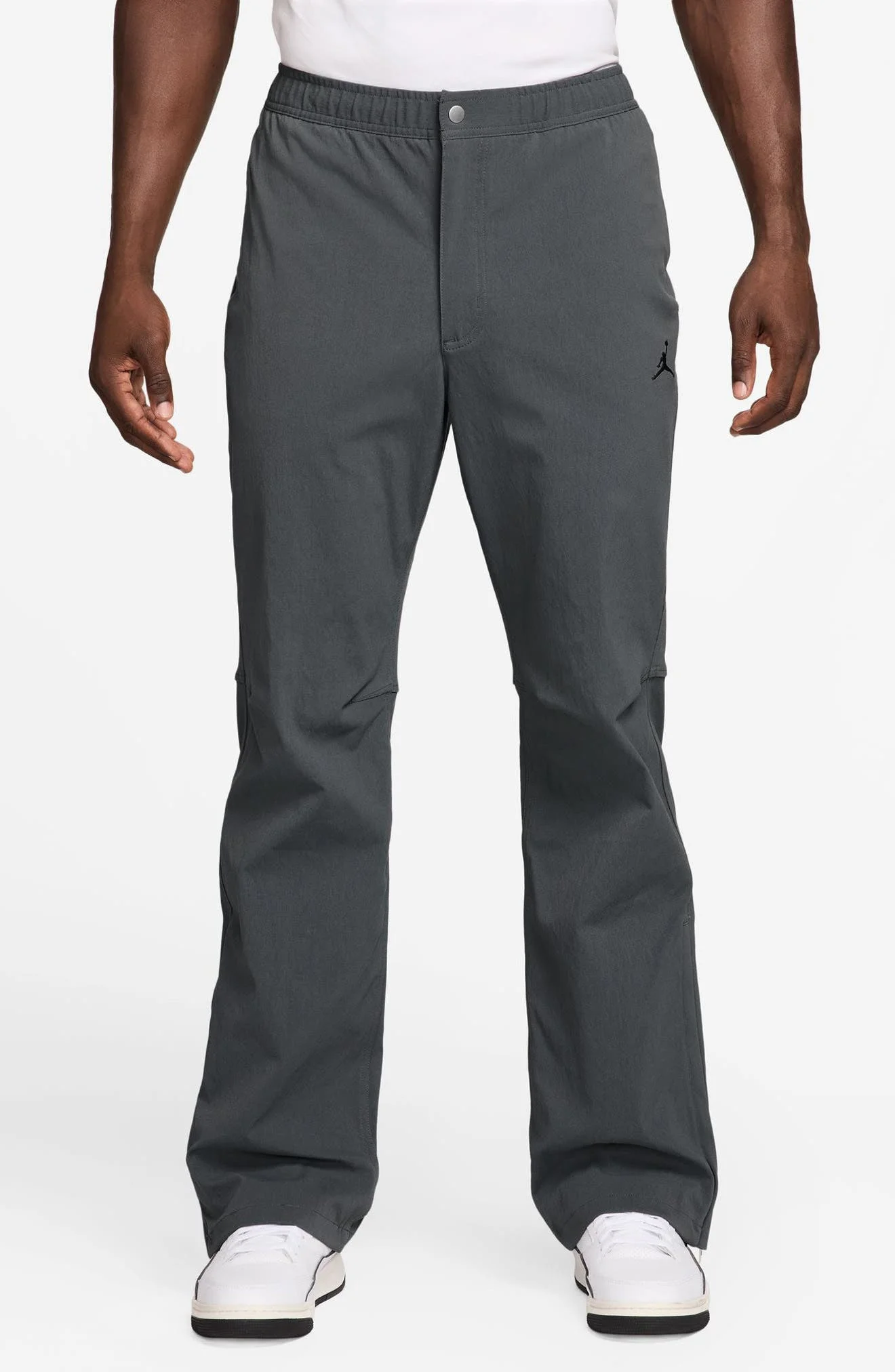 Jordan Flight Essentials Straight Leg Pants in Iron Grey/Black at Nordstrom - 1