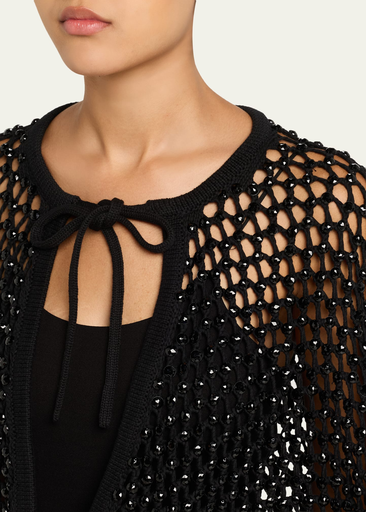 Crystal Net Knit Capelet - 5