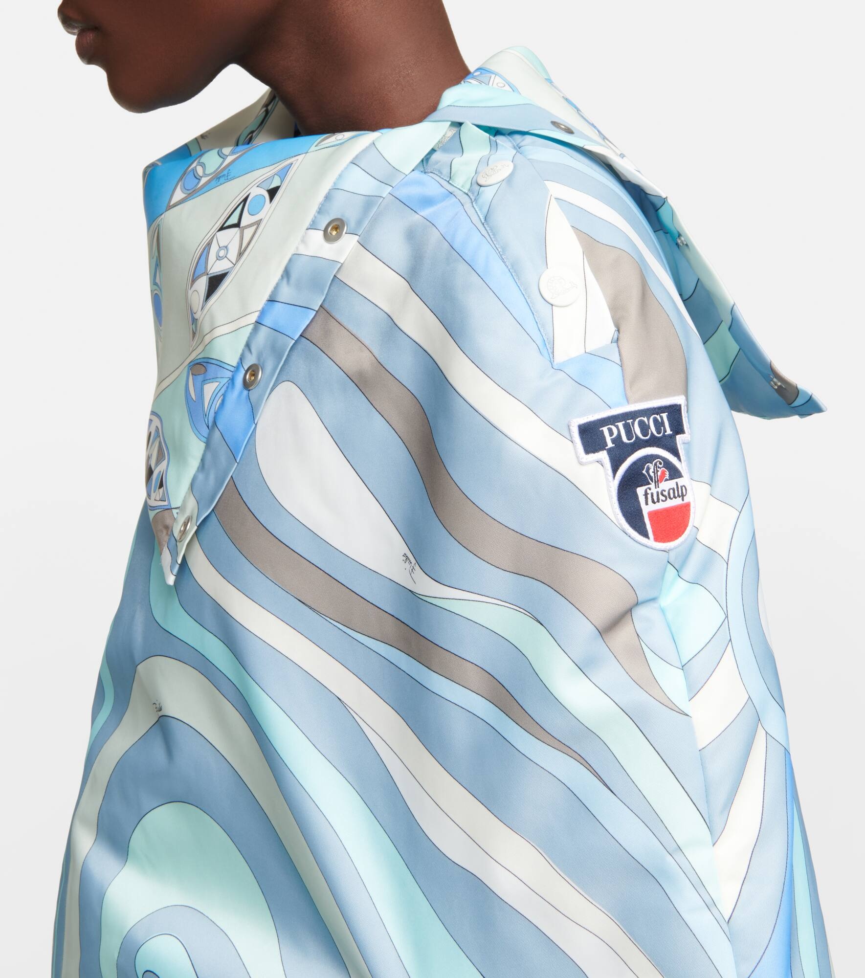 x Fusalp printed poncho - 4