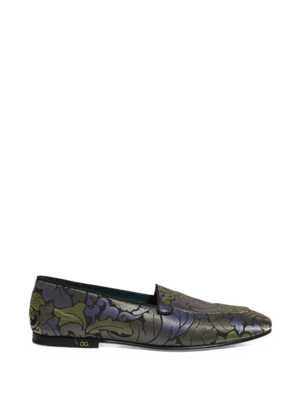 floral-jacquard loafers - 1