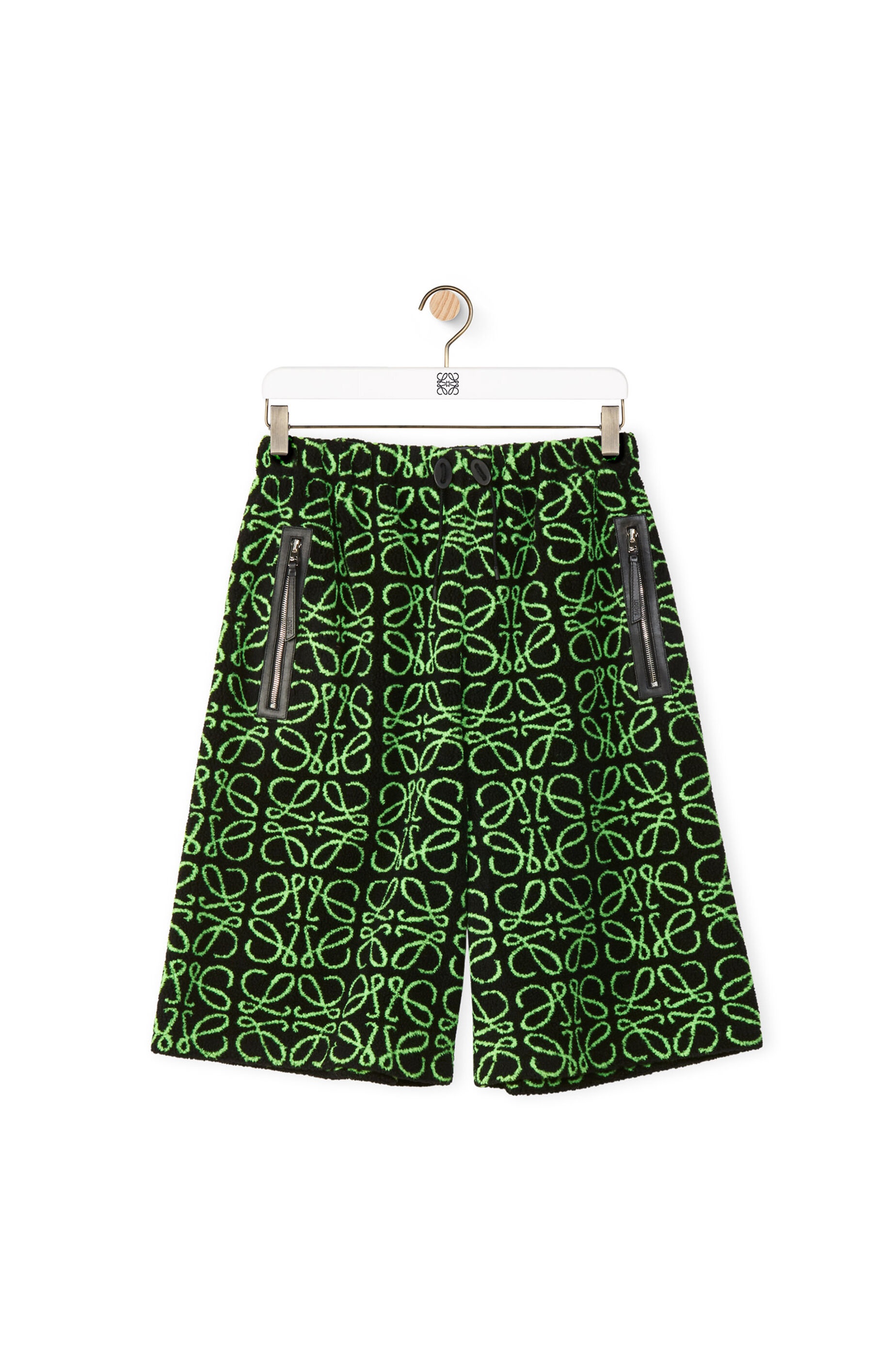 Bermuda shorts in Anagram jacquard fleece - 1