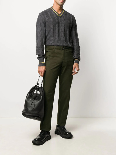 Neil Barrett belted straight-leg trousers outlook