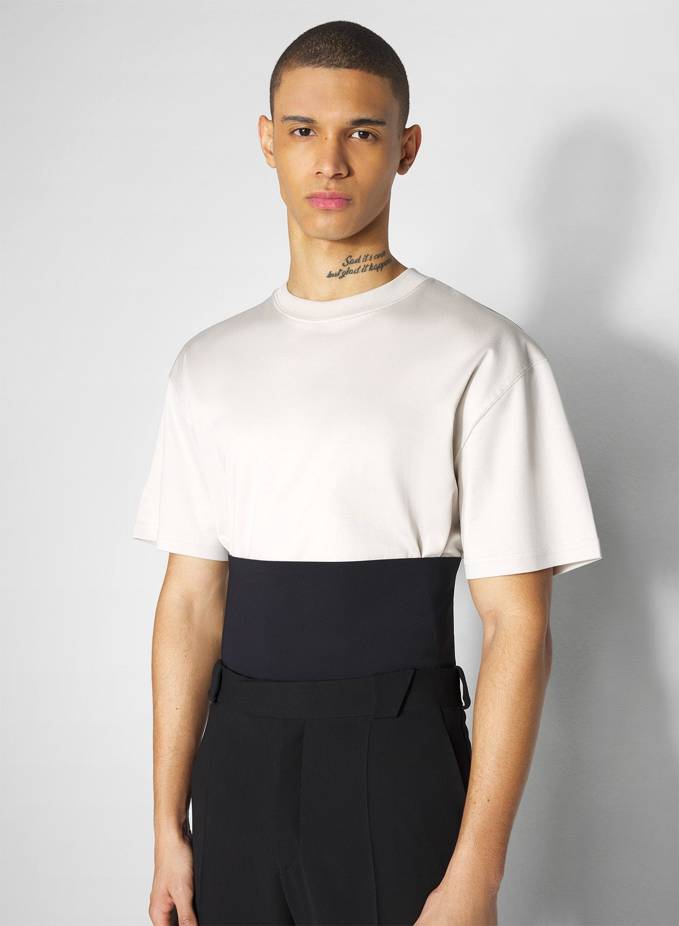 beige boxy corset t-shirt - 1