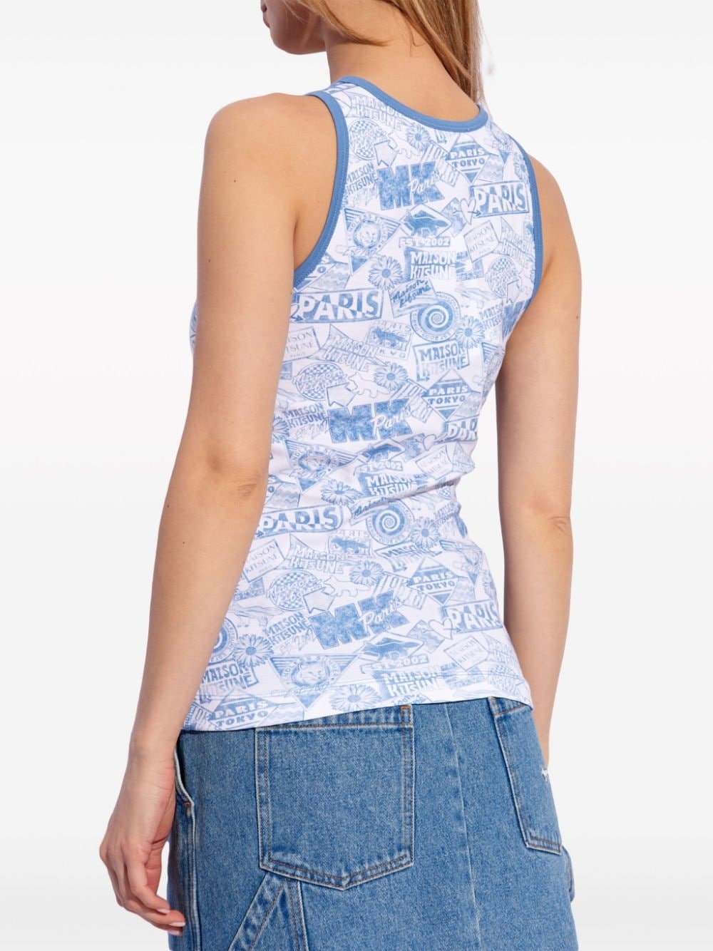 Surf Collage cotton tank top - 4