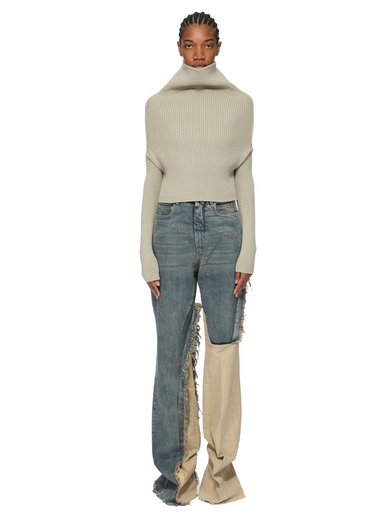 Rick Owens Long Sleeve Cowl Wool Knit Top outlook