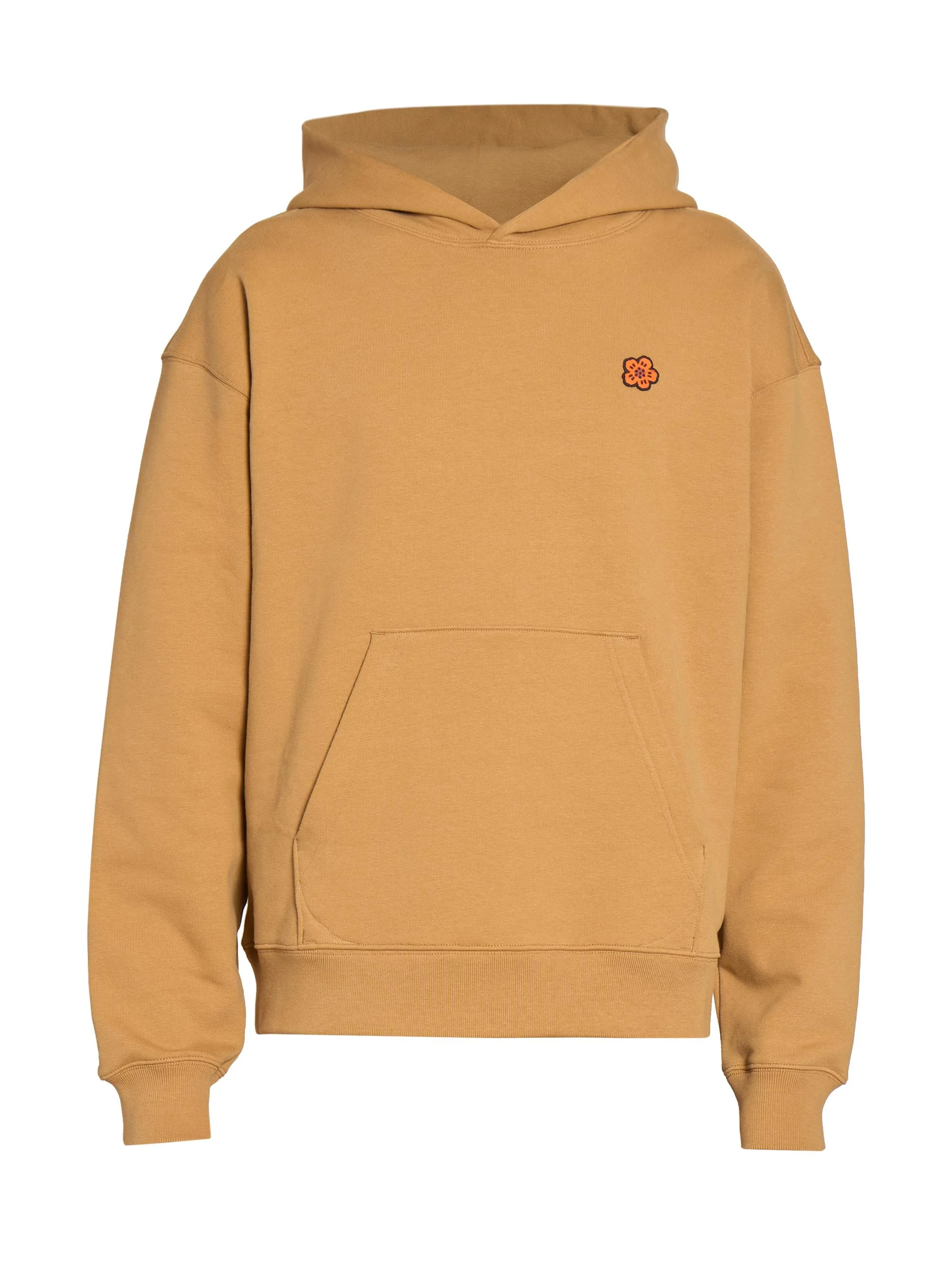 Men's Boke Stretch-Cotton Oversized Hoodie - Dark Camel - 1
