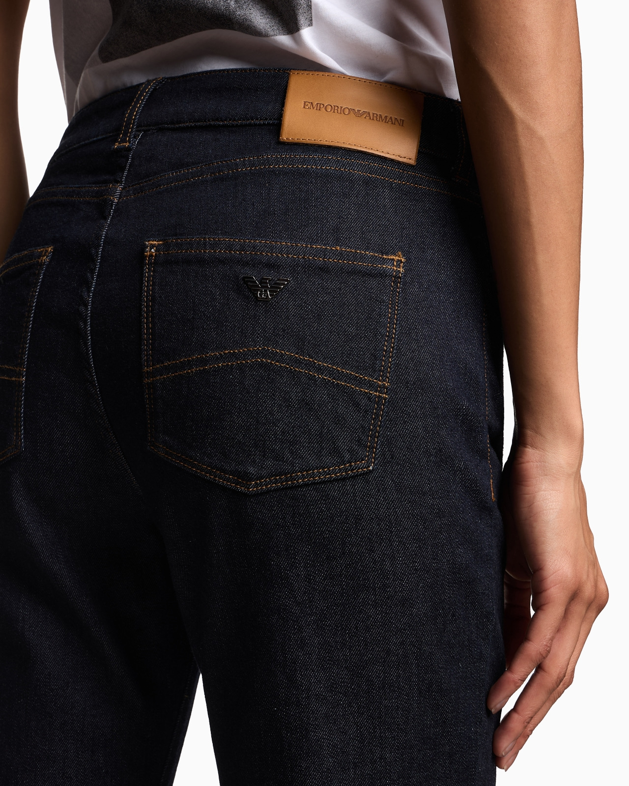 J18 high-rise skinny-leg jeans in comfort mercerised denim - 5