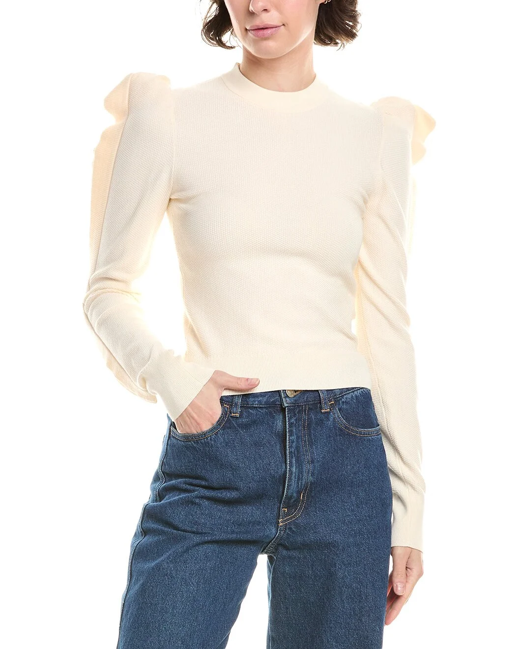 Max Mara Genero Ruffle Puff Sleeve Sweater - 1