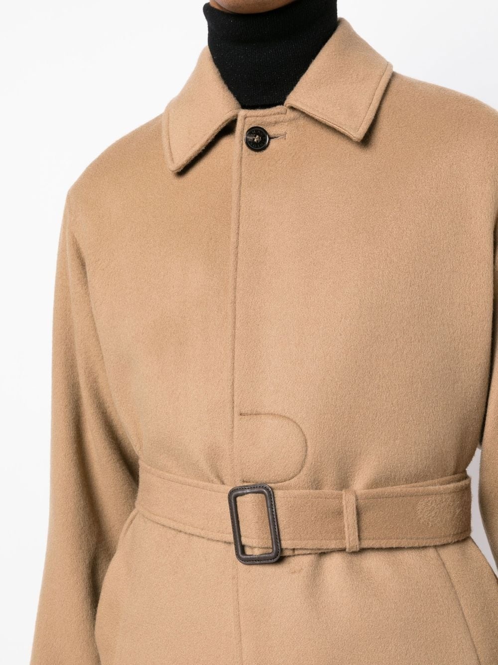 belted cashmere-wool blend trench coat - 5