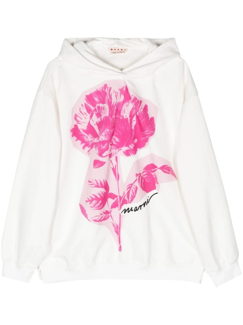 Collage Flowers cotton hoodie - 1