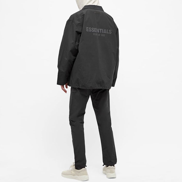 Fear of God Essentials SS21 Coaches Jacket Stretch Limo Black FOG-SS21-628 - 4