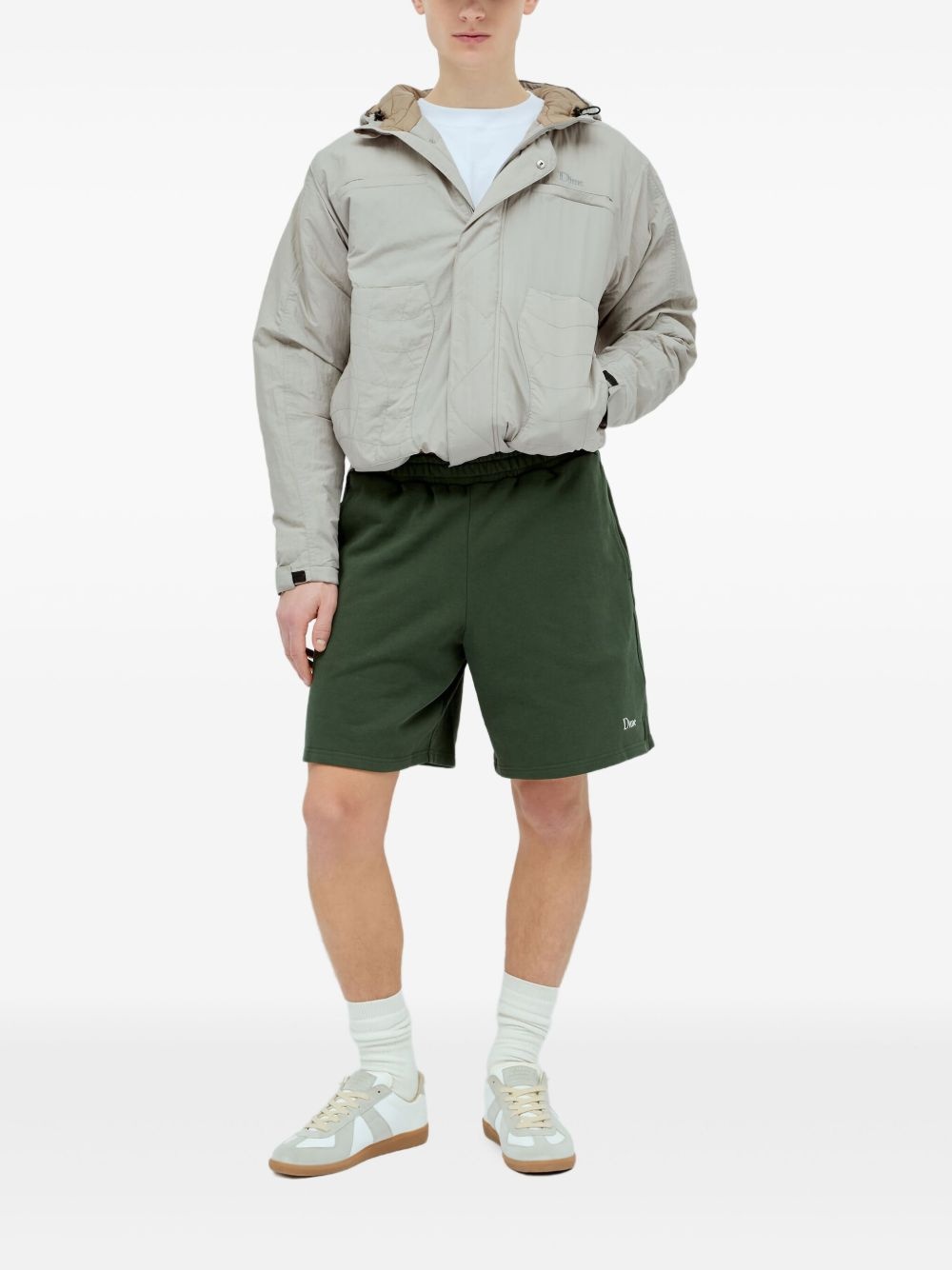 drawstring-waistband track shorts - 2