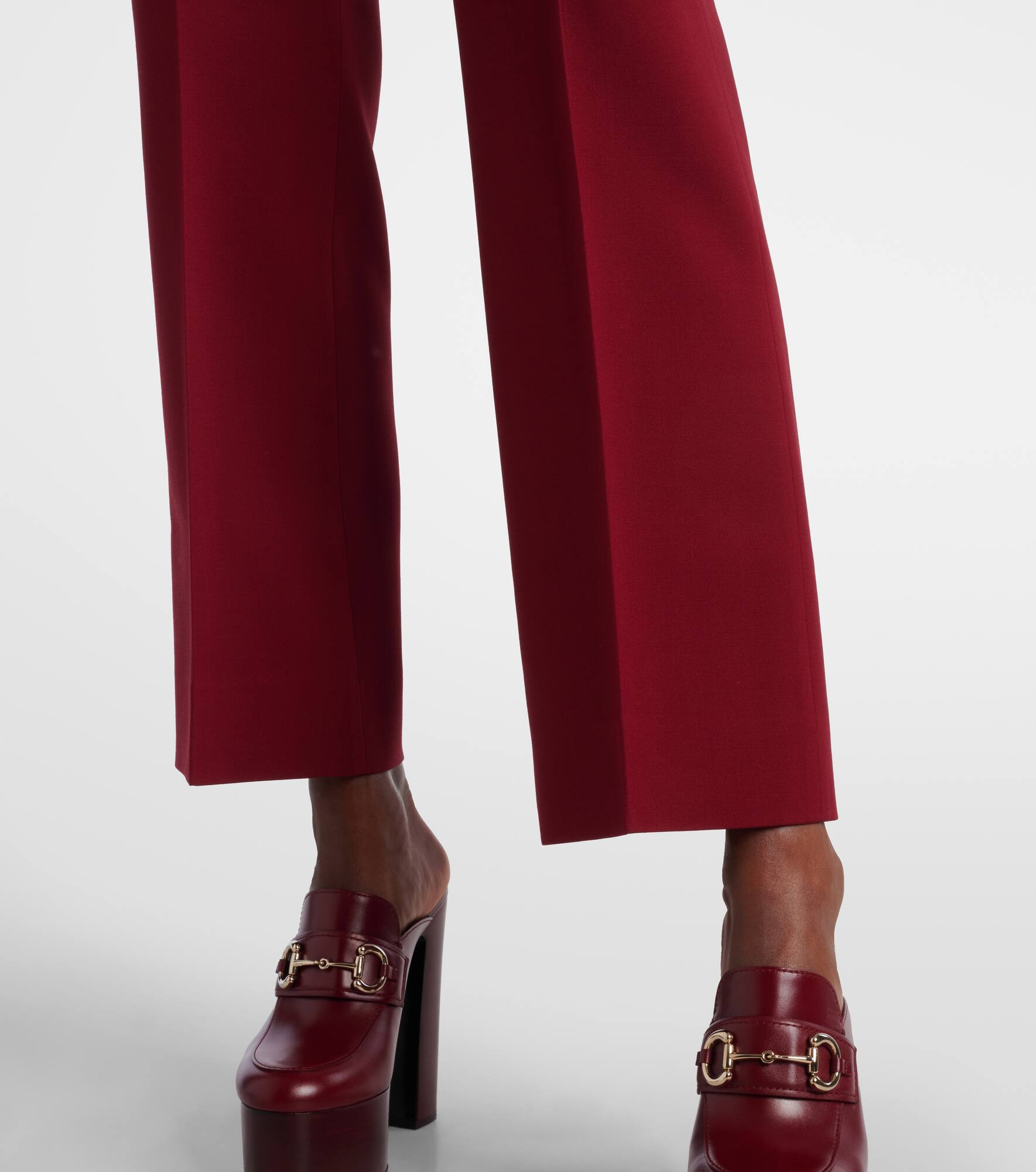 Silk and wool straight pants - 5