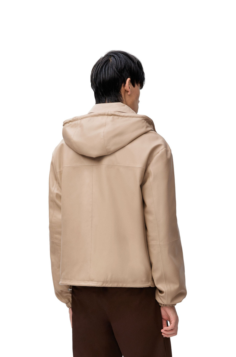 Hooded jacket in nappa lambskin 4