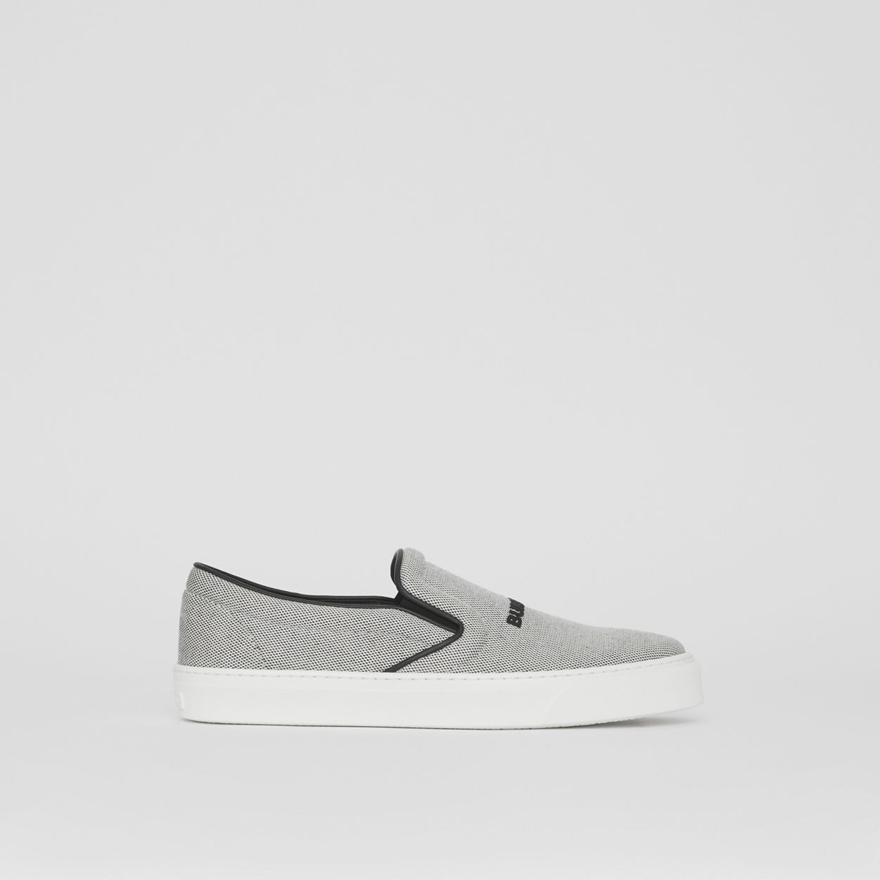 Bio-based Sole Canvas and Leather Slip-on Sneakers - 1