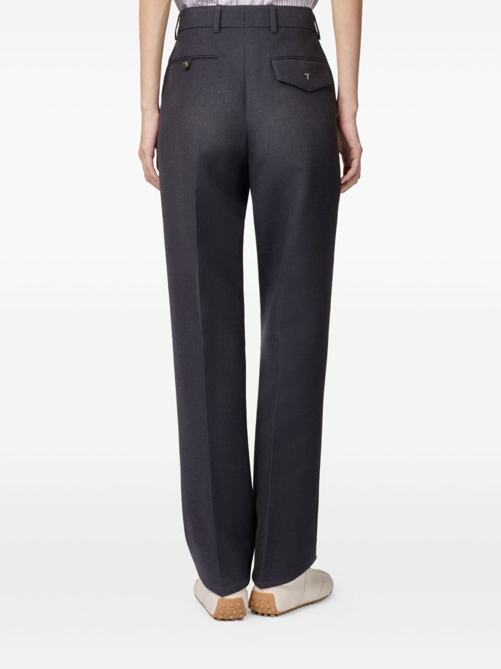 straight-leg tailored trousers - 4