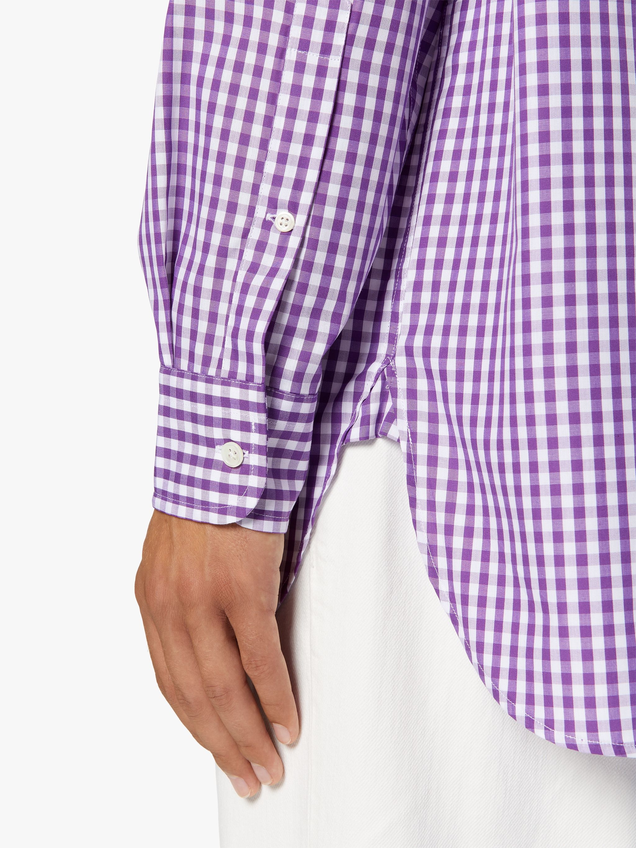 ROMA PURPLE CHECK BUTTON DOWN SHIRT | GSC-105 - 6