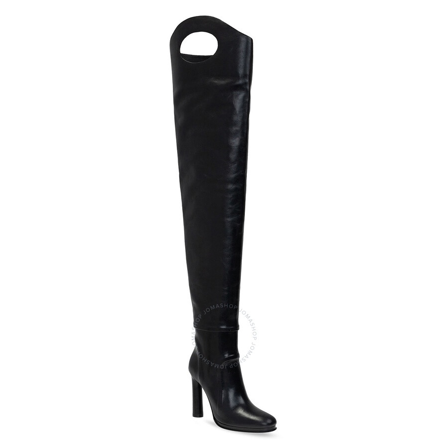 Burberry Ladies Shoreditch Black Porthole Detail Over-The-Knee Boots - 3
