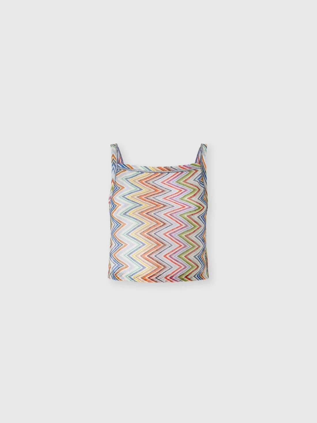 Zig zag tulle tank top with back cut-out - 1