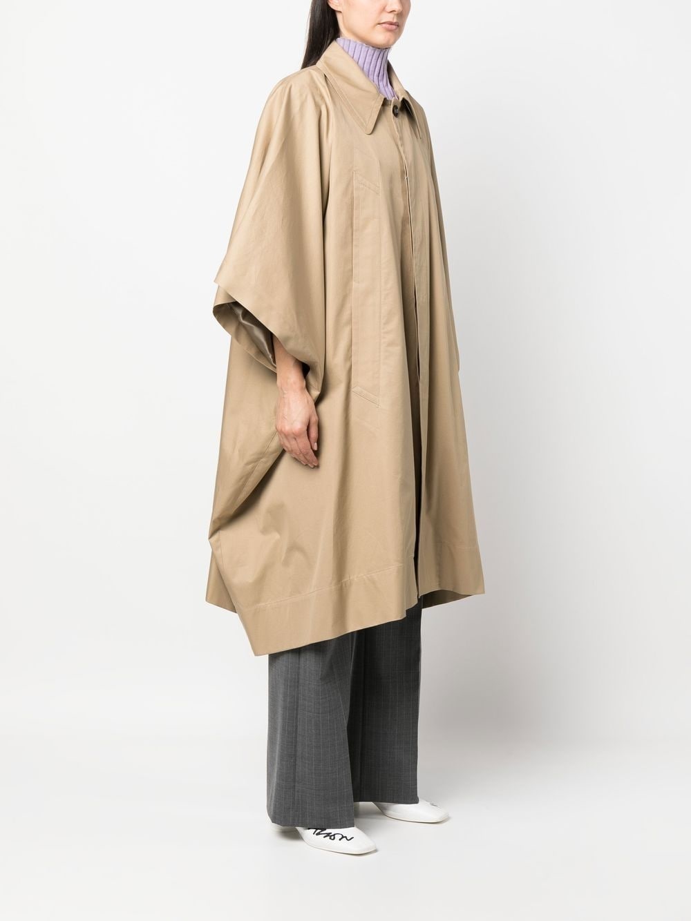 oversized collared coat - 3