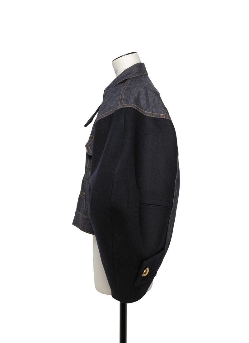 sacai Denim x Wool Melton Jacket outlook