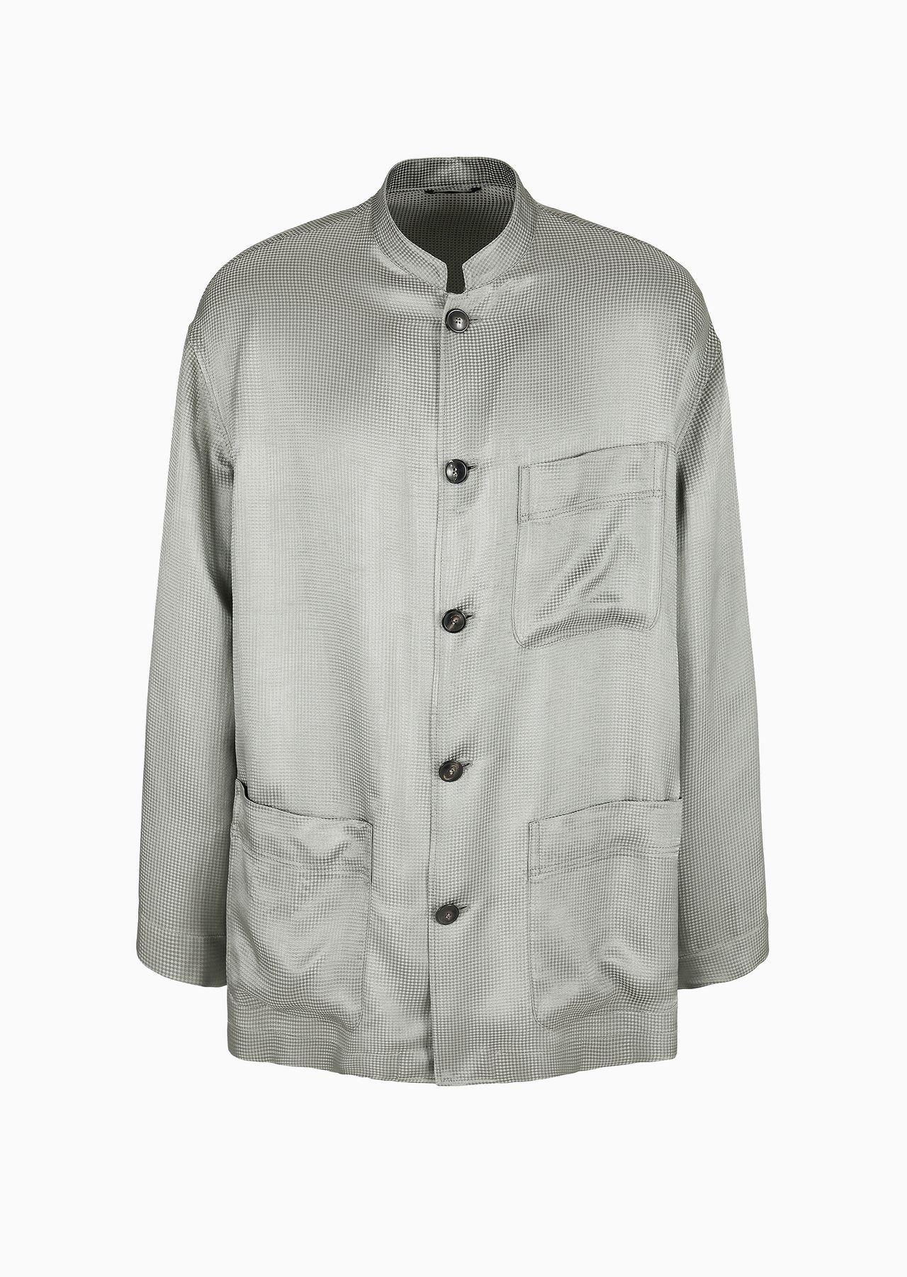 Single-breasted viscose-blend jacquard jacket - 1