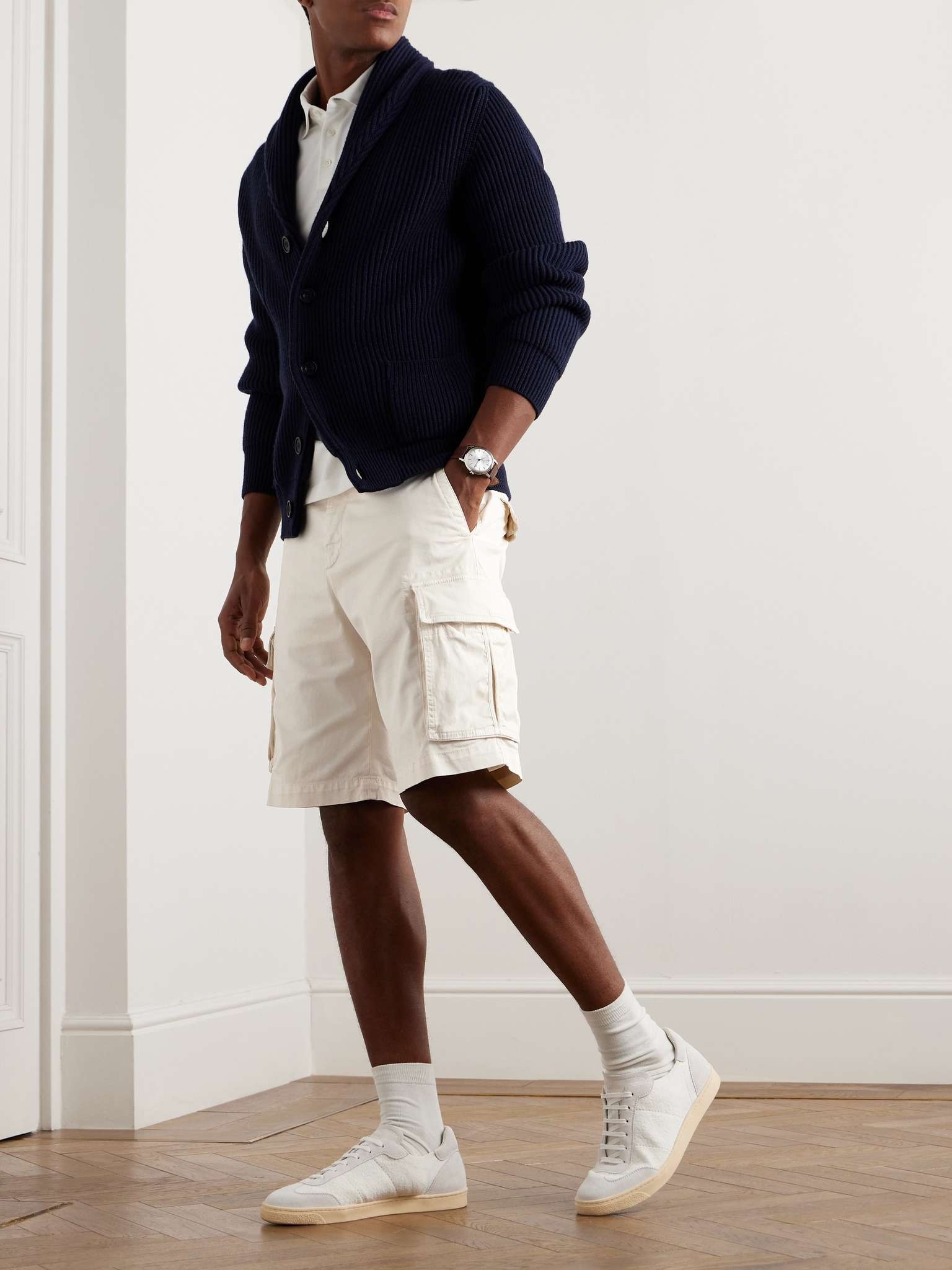 Straight-Leg Cotton-Blend Twill Cargo Shorts - 2