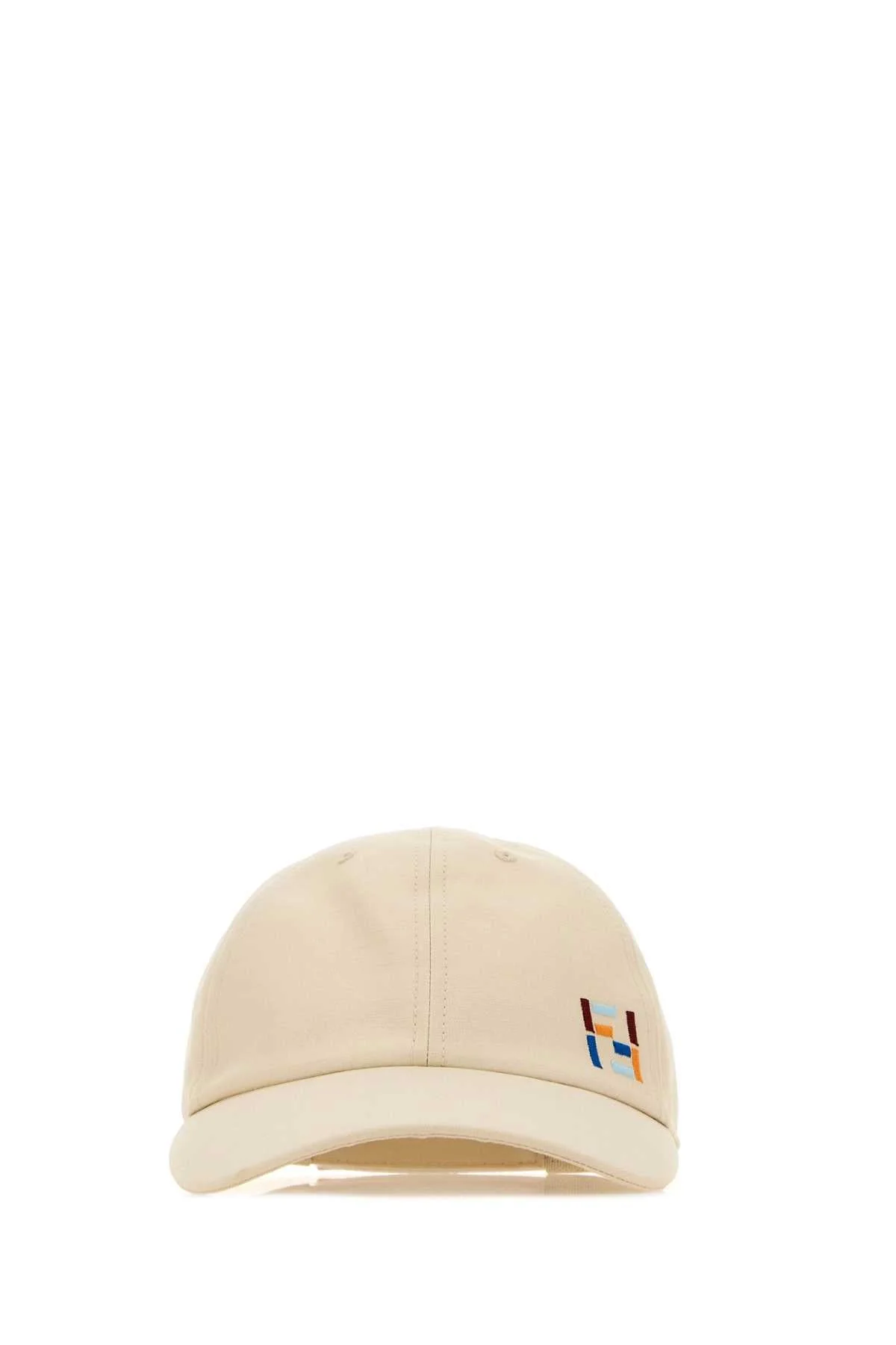 Fendi Men White Cotton Blend Baseball Cap - 1