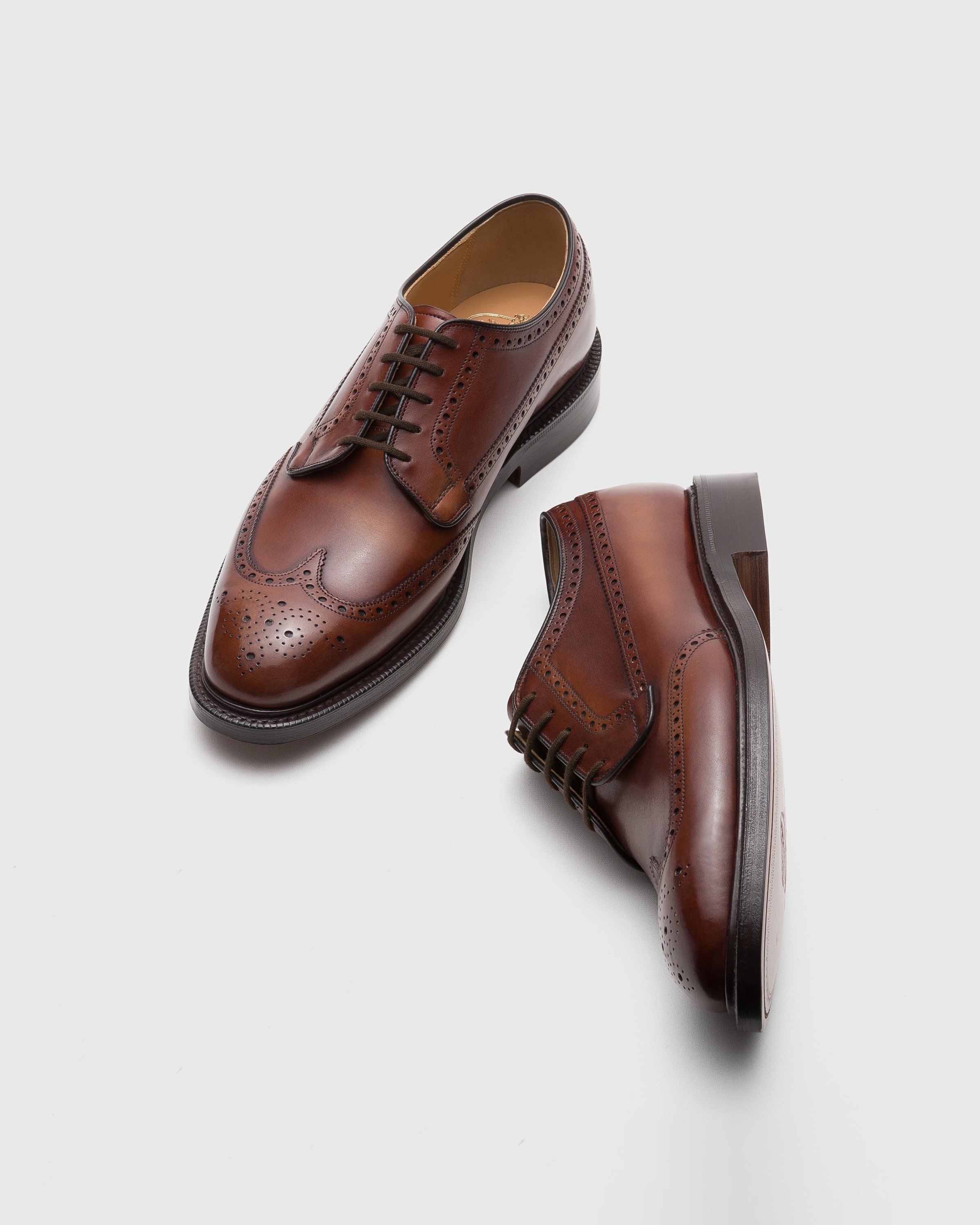 Bleached Calfskin Derby Brogue - 2