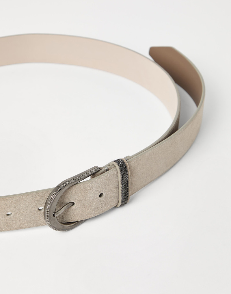 Brunello Cucinelli Suede belt with monili outlook