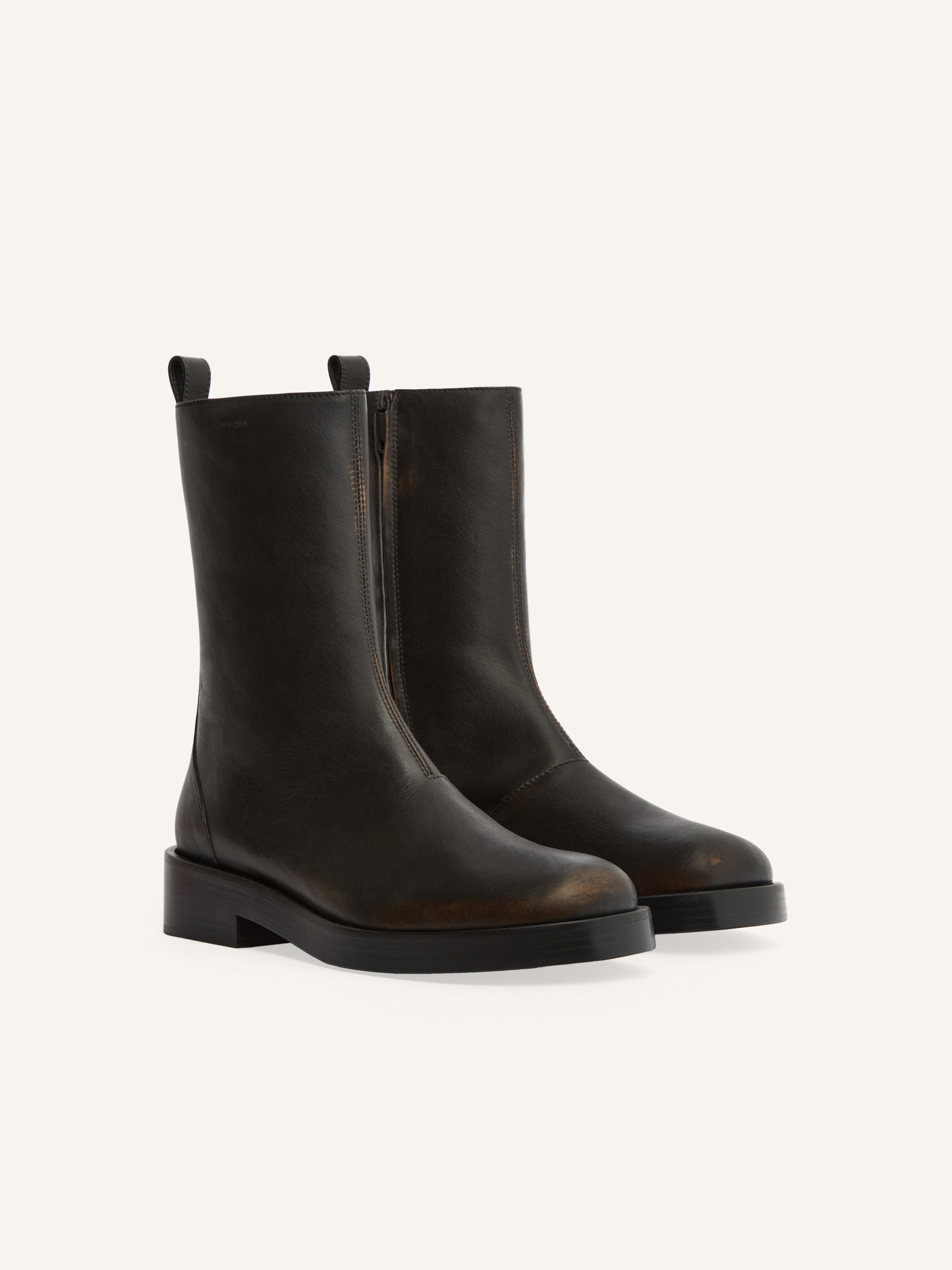 RIDER PATINA LEATHER BOOTS - 2