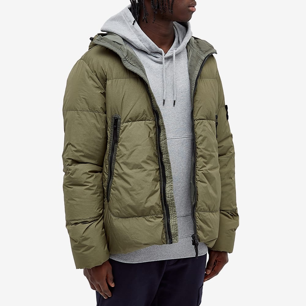 Stone Island Garment Dyed Crinkle Reps Hooded Down Jacket - 5