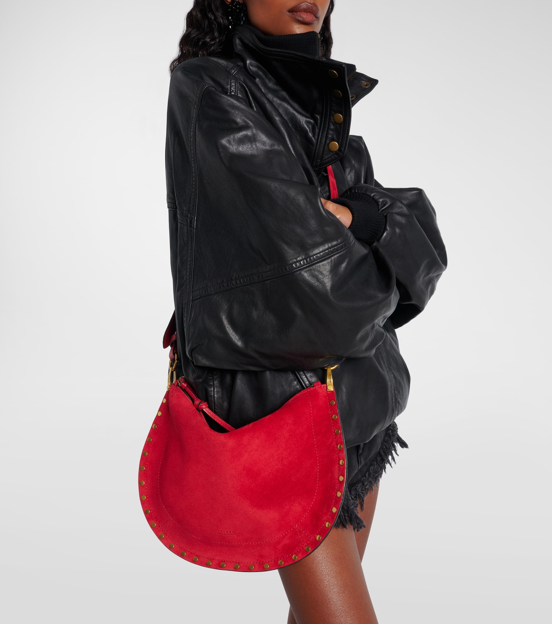 Oskan Small suede shoulder bag - 6